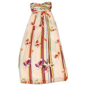 Ted Baker Floral Maxi Dress Size S White Multicolor